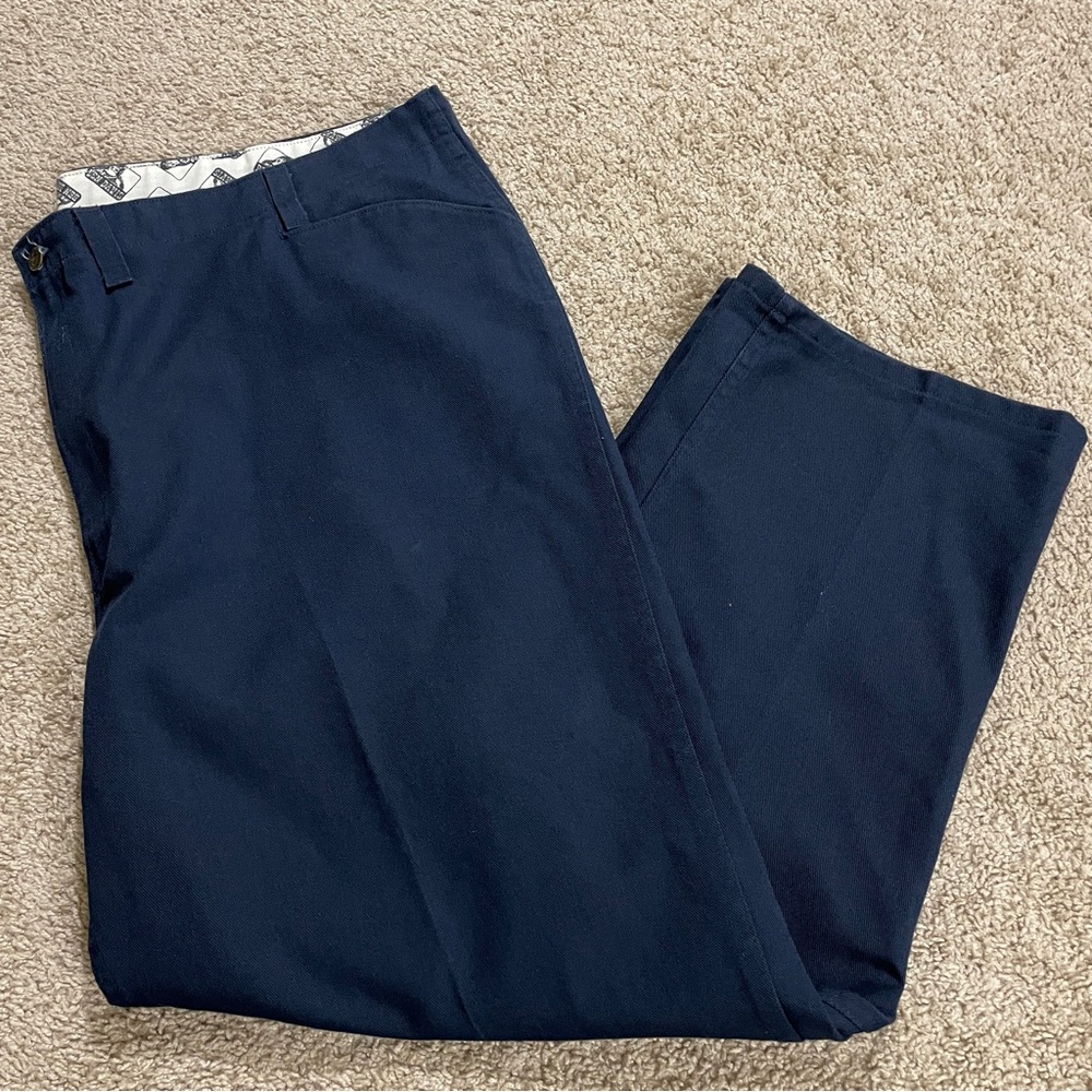 Ben‎ Davis Canvas Pants Mens Size 50x29 Navy Blue Gorilla Cut Workwear Logo